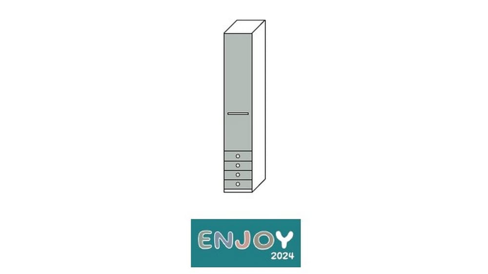 ARMADIO ENJOY 1 ANTA 4 CASSETTI L 45 H 249 P 60