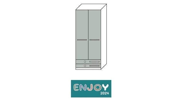 ARMADIO ENJOY 2 ANTE 2 CASSETTI L 90 H 230 P 60