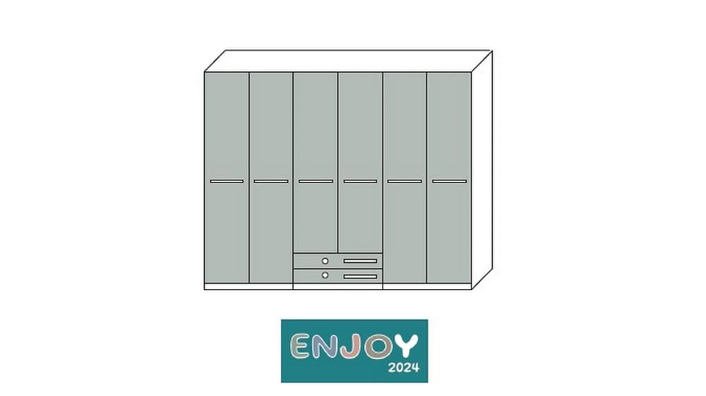 ARMADIO ENJOY 6 ANTE 2 CASSETTI L 270 H 212 P 60