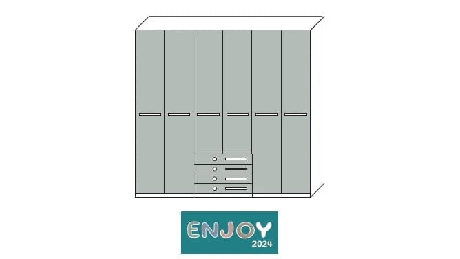 ARMADIO ENJOY 6 ANTE 4 CASSETTI L 270 H 249 P 60