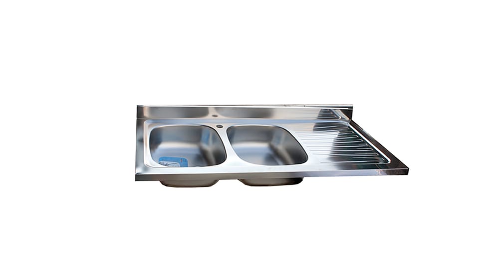 LAVELLO DA APPOGGIO HY120 L. 120CM P. 50CM 2 VASCHE