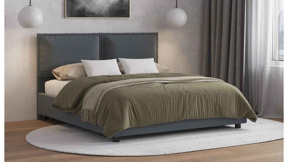 LETTO IMBOTTITO MOON UNA PIAZZA E MEZZA 120 TESSUTO CON CONTENITORE L. 140CM P. 206CM H. 112CM