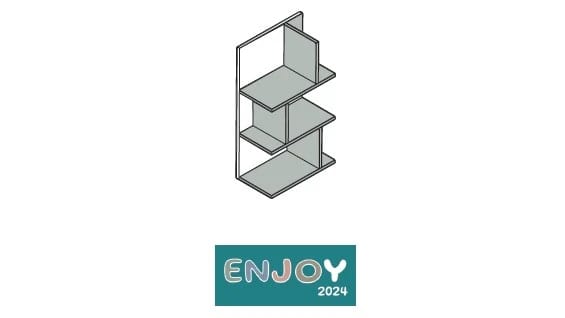 LIBRERIA ENJOY REVERSIBILE L. 50CM H. 92CM P. 26CM