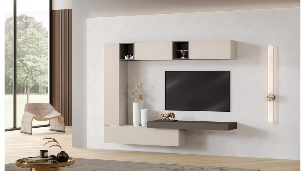 NEXT COMPOSIZIONE 25 CASHMERE / BRONZO L. 207CM P. 40CM SP. 16MM
