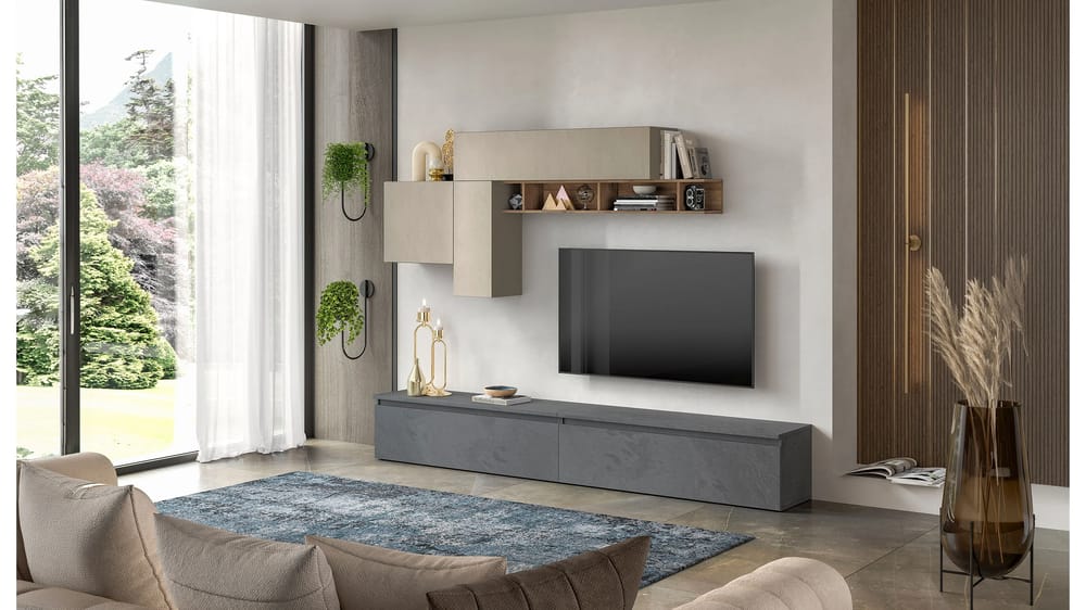 NEXT COMPOSIZIONE 26 PIOMBO / ARGILLA / MERCURE L. 276CM P. 40CM SP. 16MM