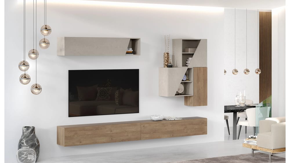 NEXT COMPOSIZIONE 29 MERCURE / ARGILLA L. 276CM P. 30CM SP. 16MM