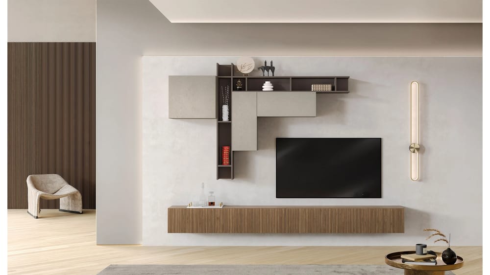 NEXT COMPOSIZIONE 30 ARGILLA / BRONZO / MERCURE CANNET L. 276CM P. 50CM SP. 16MM