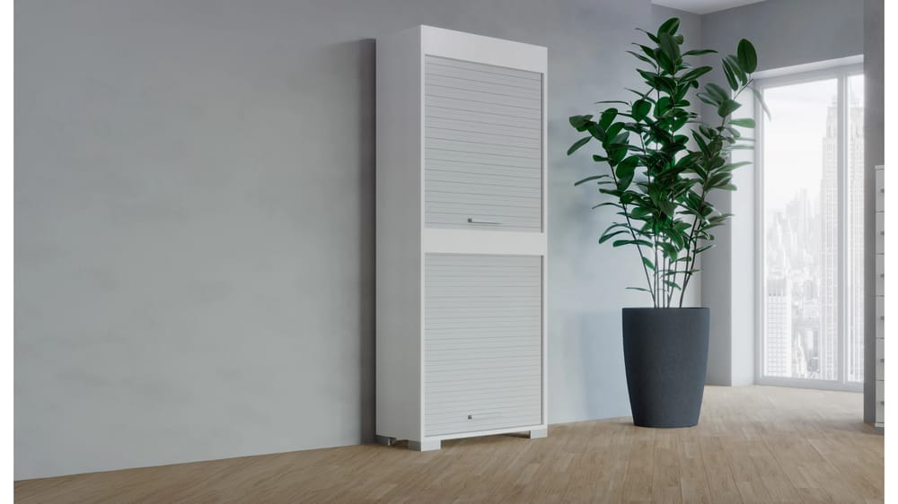 MOBILE SERRANDINA ALTA 4 RIPIANI L.60CM H.180CM P. 36CM BIANCO FRASSINO