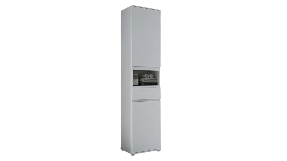 MULTIUSO 2 ANTE 1 CASSETTO CON VANO 5 RIPIANI L. 40CM P. 35CM H. 180CM - BIANCO