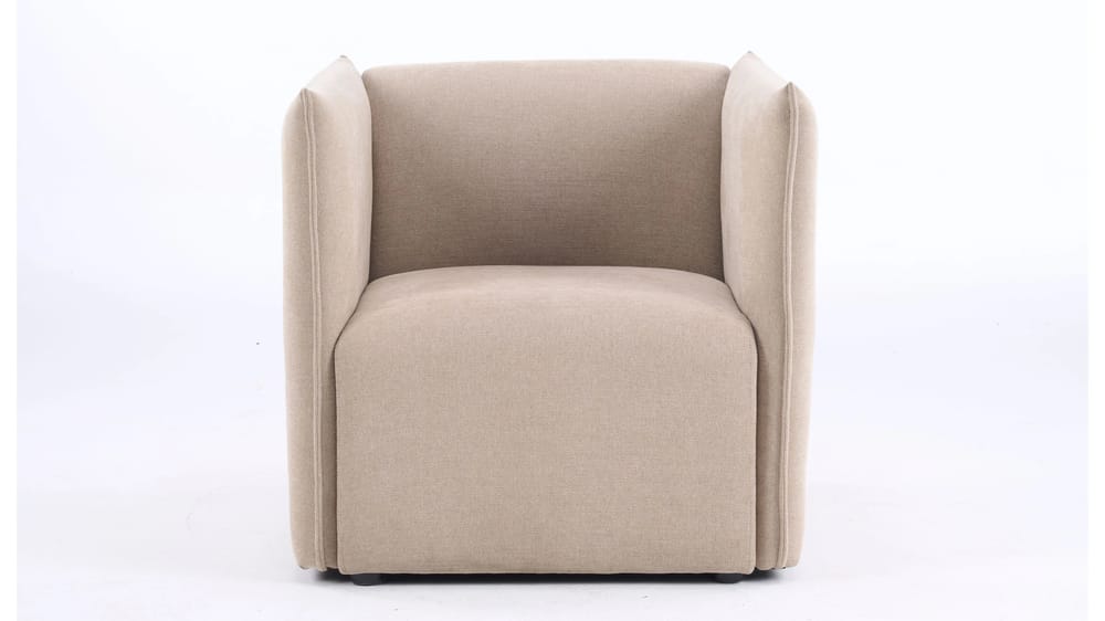POLTRONA NAIL IN TESSUTO - TORTORA L. 75CM P. 74CM H. 72,5CM