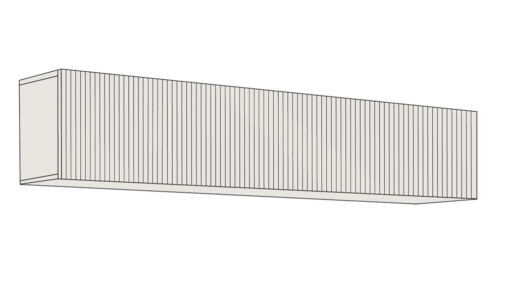 RIBALTA / VASISTAS 138 CANNETTATO L. 138CM H. 29CM P. 30CM