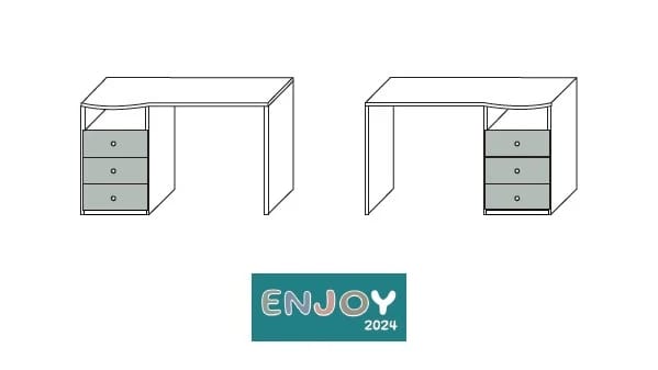 SCRIVANIA ENJOY 3 CASSETTI L 130