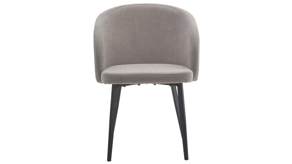 SEDIA LUMA IN TESSUTO CON GAMBE METALLO NERO OPACO