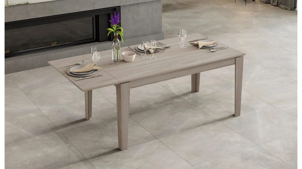 TAVOLO SPLIT L. 130CM P. 80CM CON 1 ALLUNGO DA 40 CM