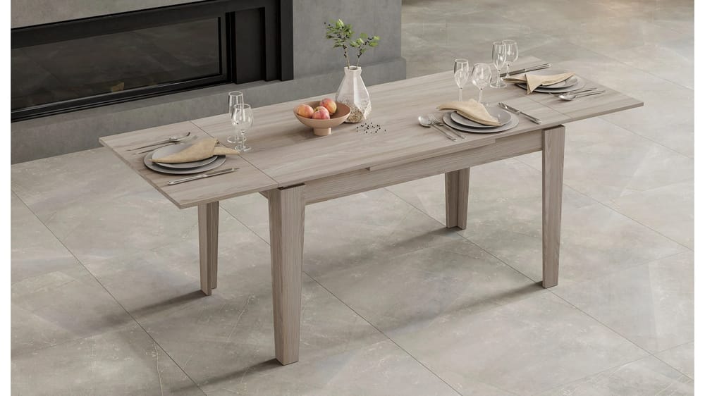 TAVOLO GIOTTO L. 110CM P. 70CM CON 2 ALLUNGHE DA 40CM
