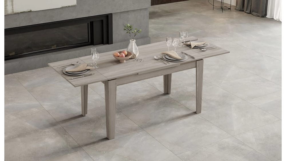 TAVOLO GIOTTO L. 140CM P. 80CM CON 2 ALLUNGHE DA 40CM