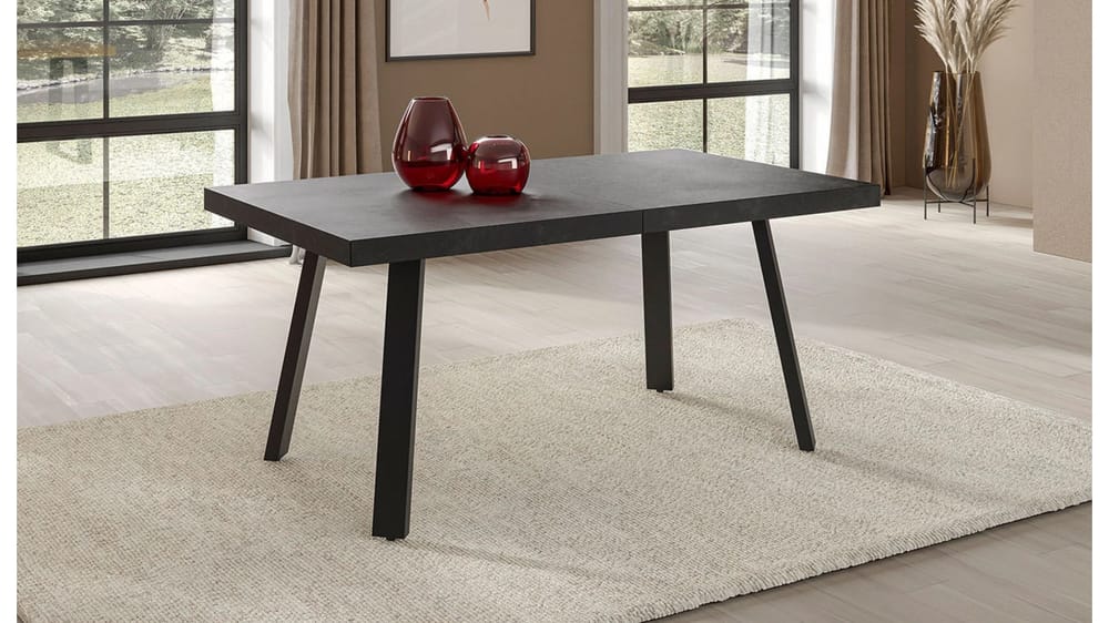 TAVOLO MONACO L.160CM P. 90CM CON 1 ALLUNGO DA 80CM