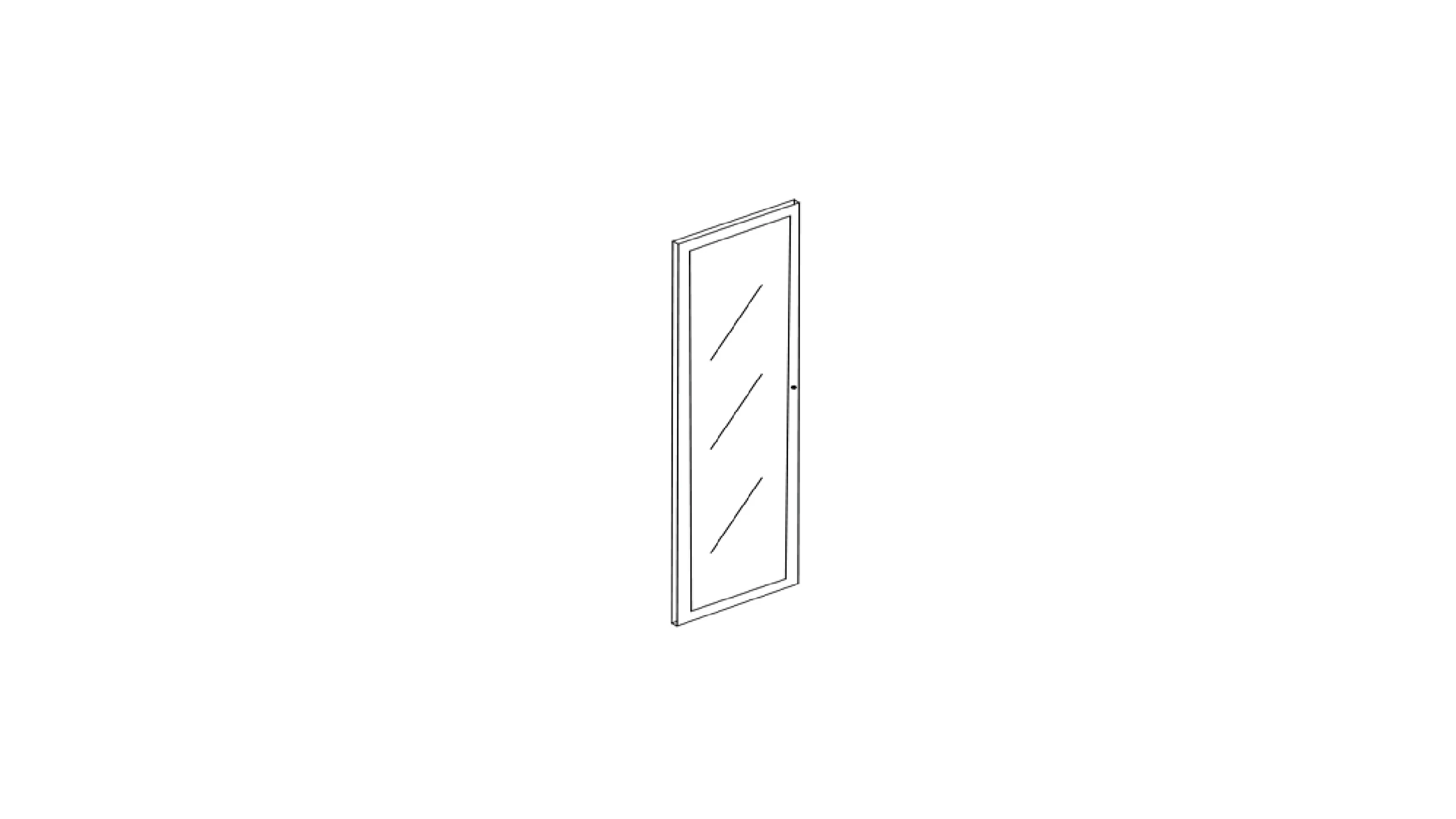 Coppia ante vetro satinato 45x157 cm - elementi modulari ufficio