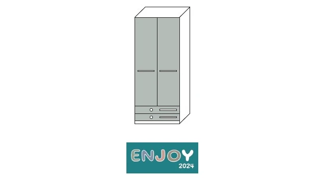 ARMADIO ENJOY 2 ANTE 2 CASSETTI L 90 H 230 P 60