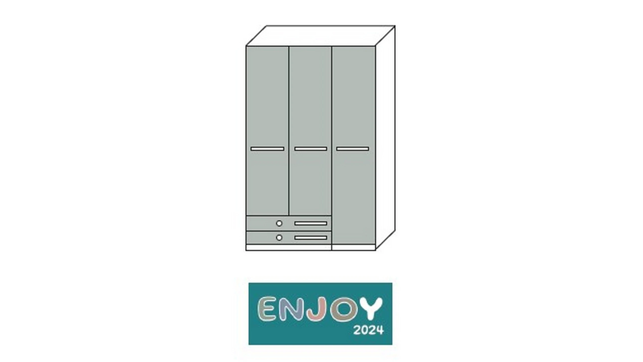 ARMADIO ENJOY 3 ANTE 2 CASSETTI L 135 H 230 P 60