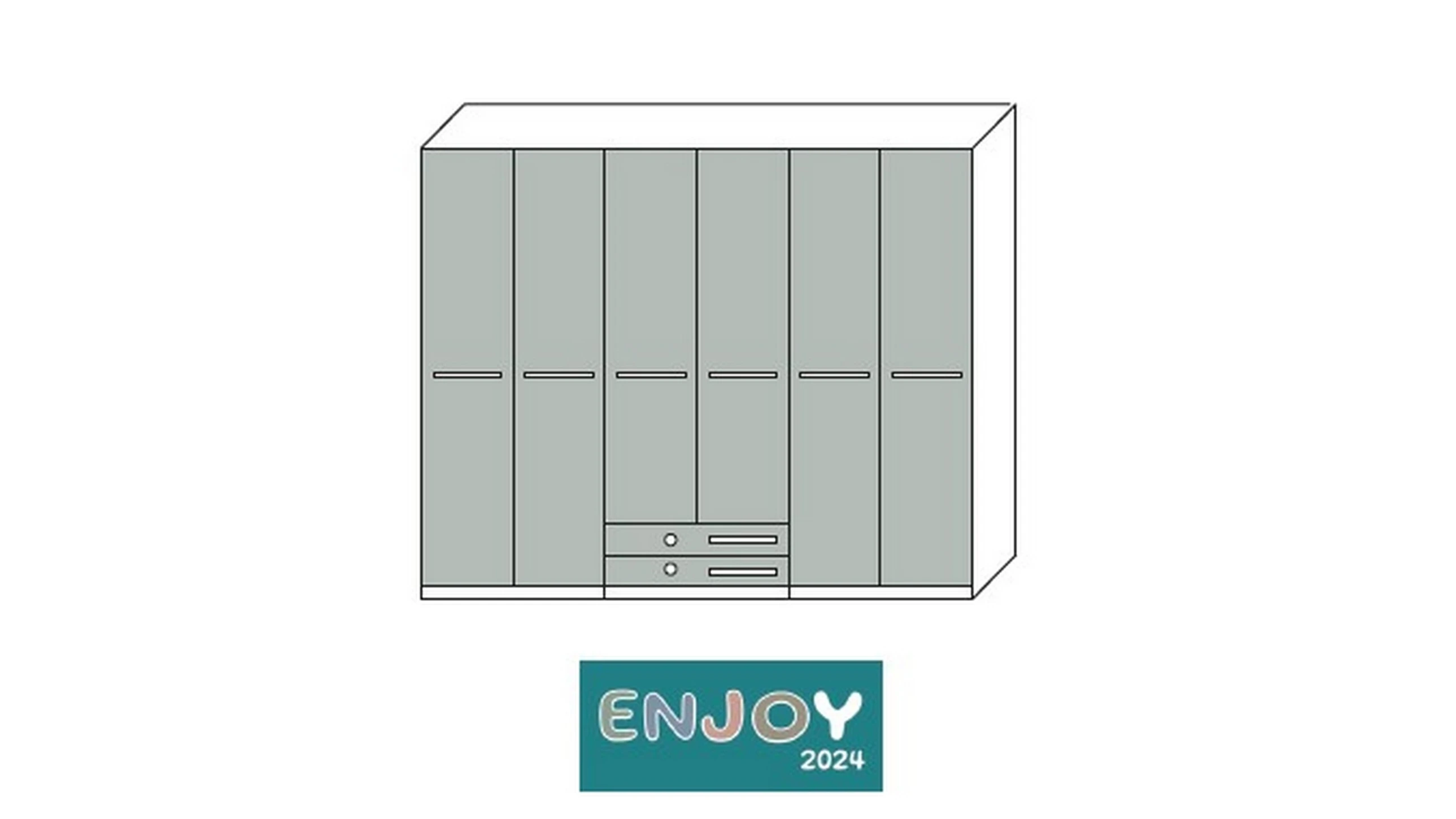 ARMADIO ENJOY 6 ANTE 2 CASSETTI L 270 H 230 P 60