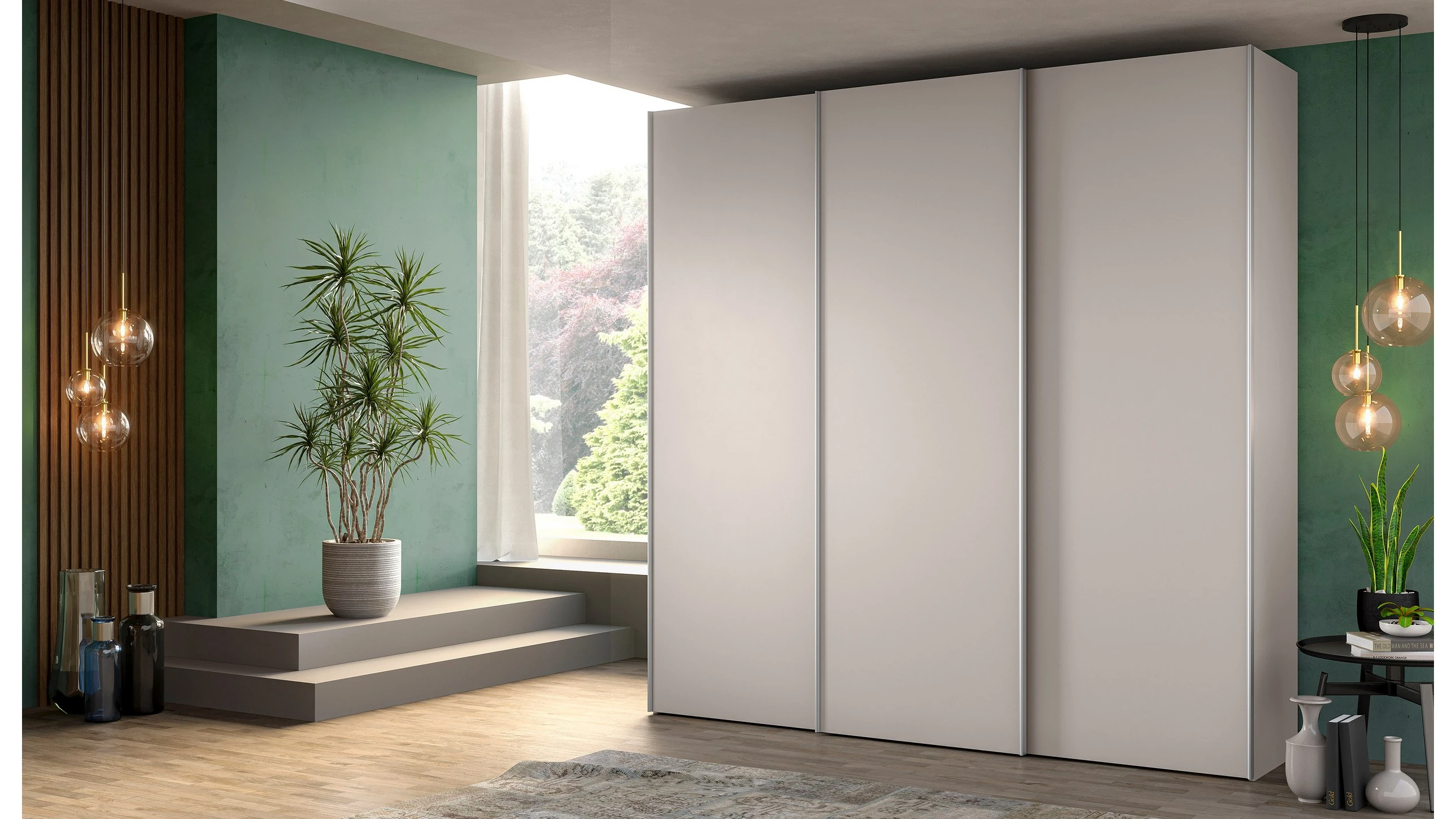 Armadio nobilitato 258x240 cm scorrevole - yuri