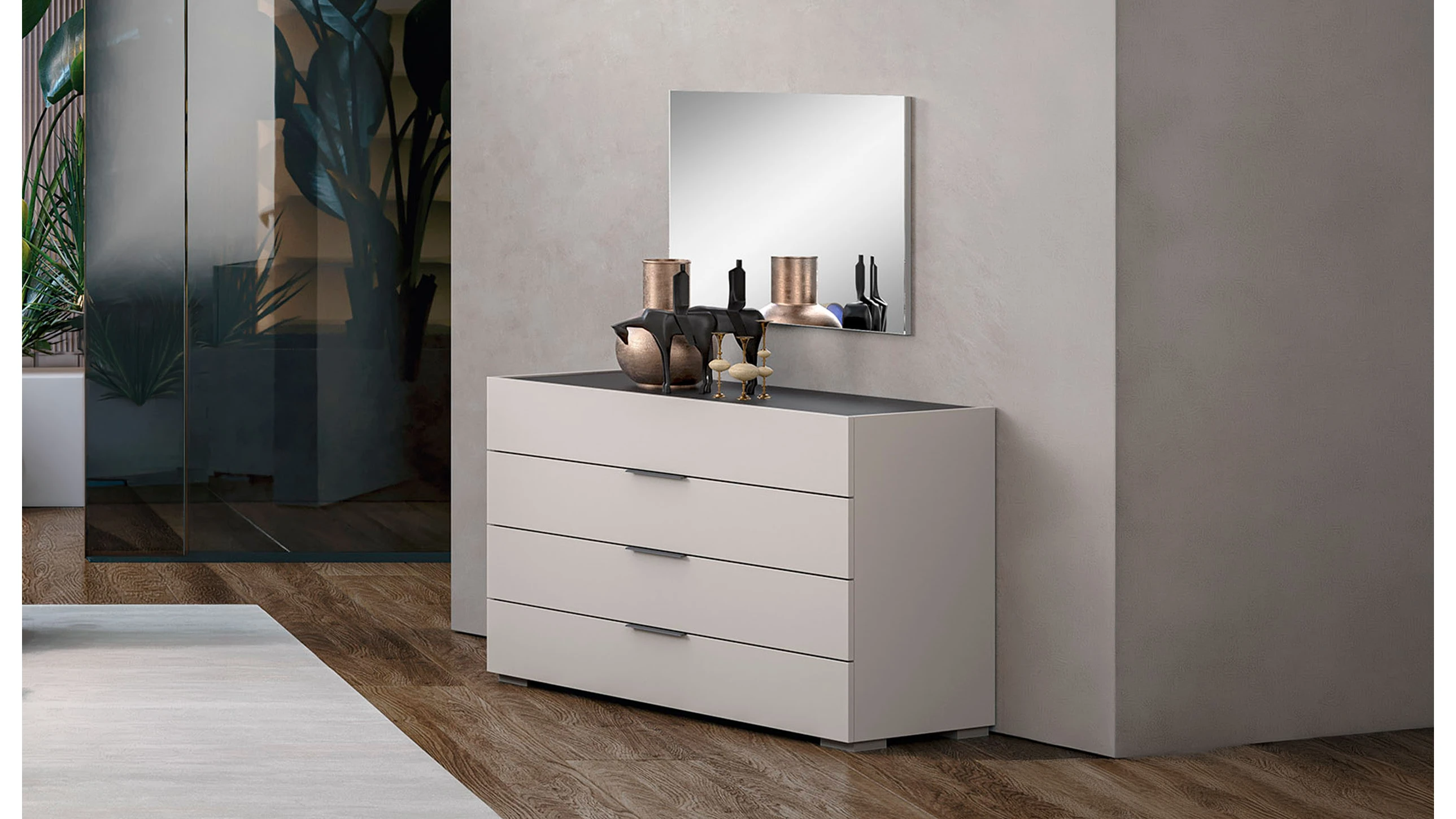 Comò 4 cassetti 116x76 cm - renèe