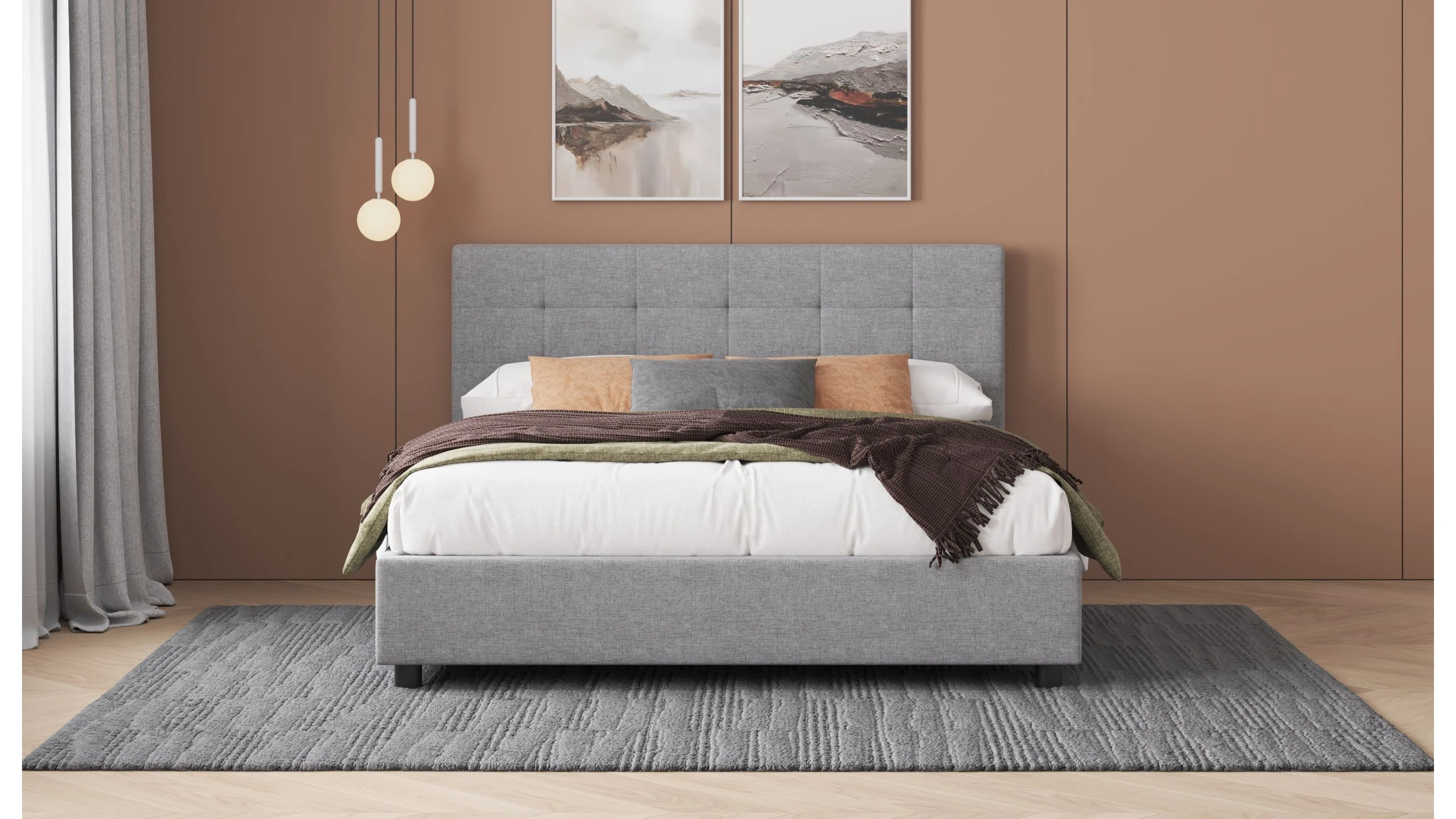 Letto Imbottito 180x203 cm Contenitore - nobu