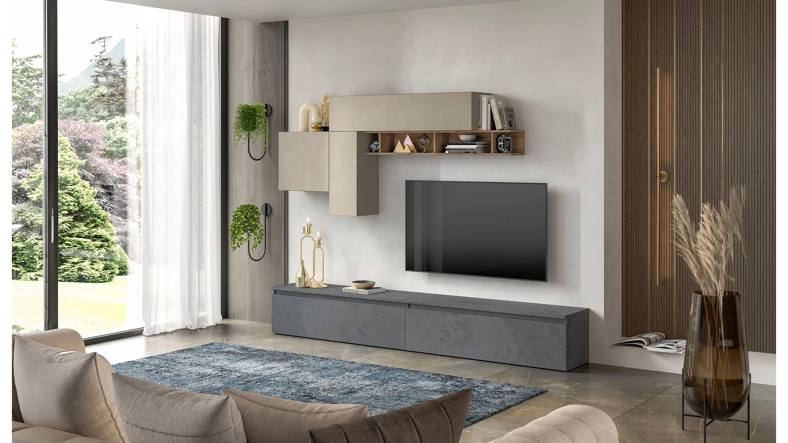 Parete Attrezzata L 276 cm H 168 cm - milano 06