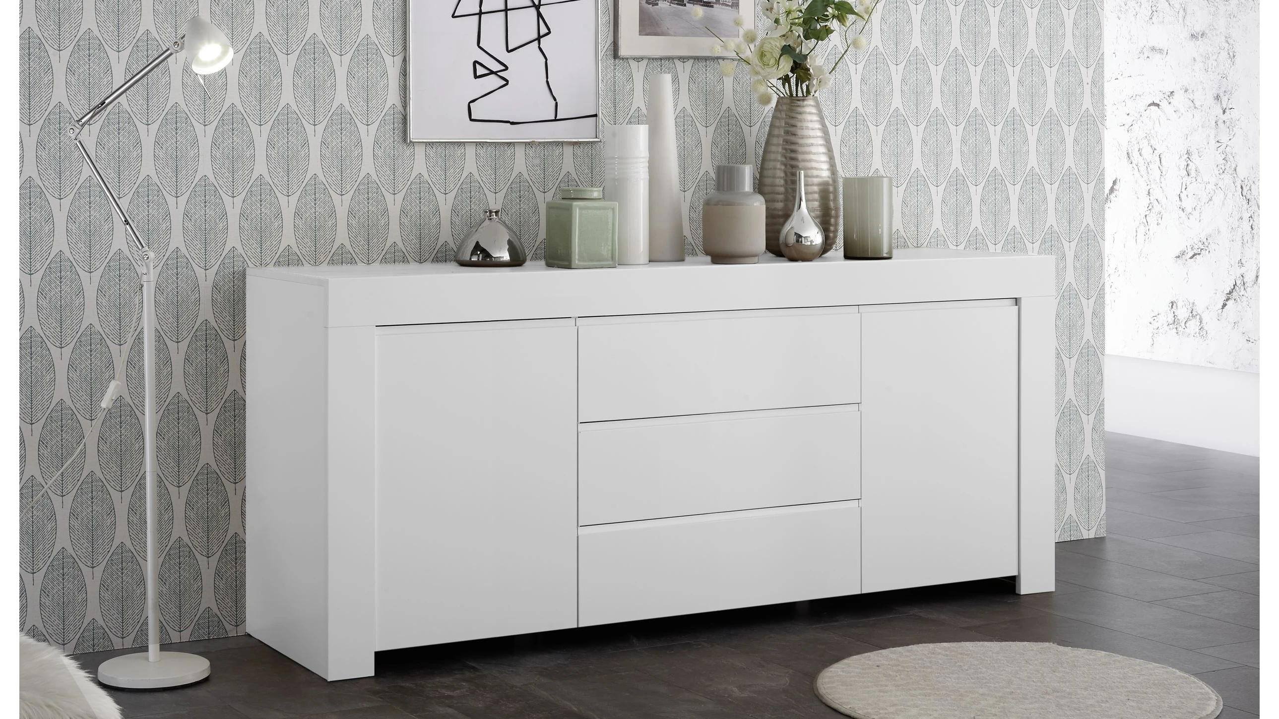 Madia 2 ante 3 cassetti L 184 cm H 81 cm - newport 