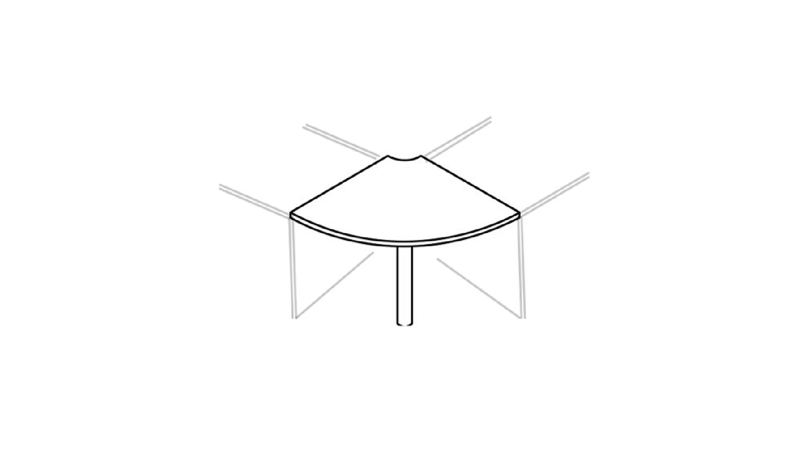 Angolo Scrivania  90x75 cm - ufficio operativo