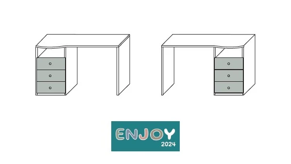 SCRIVANIA ENJOY 3 CASSETTI L 130