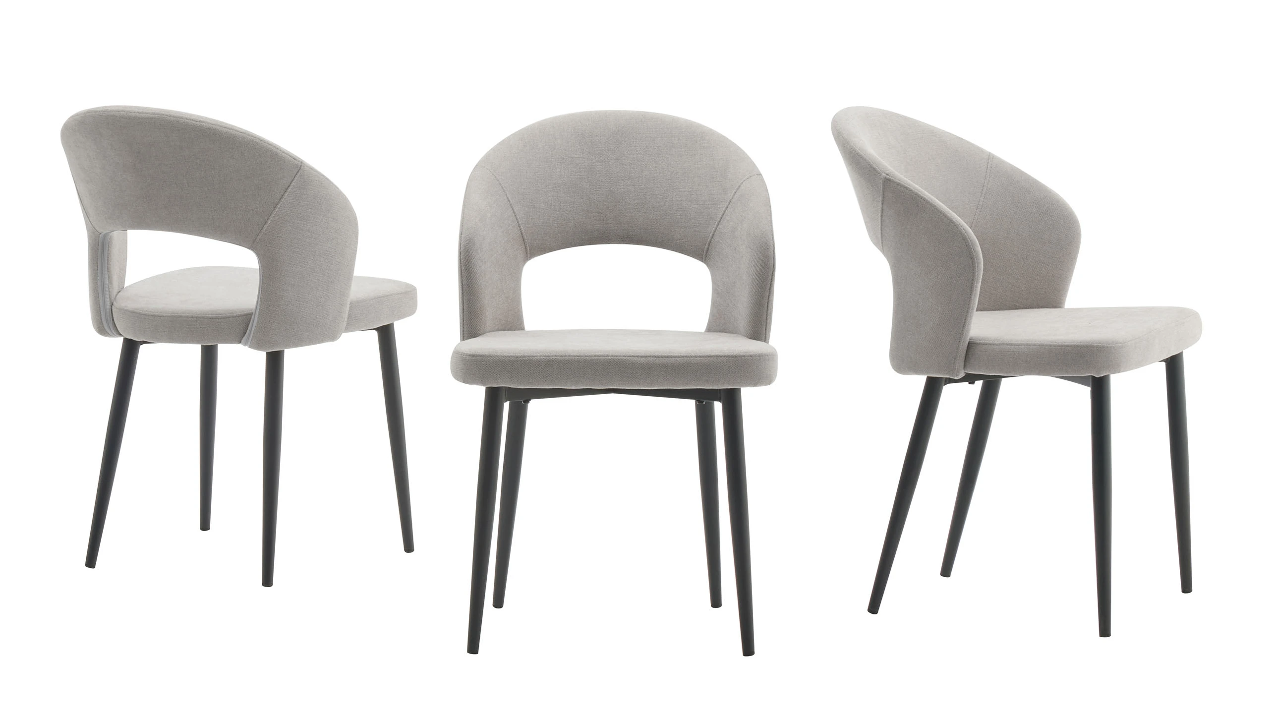 Sedia in tessuto con gambe metallo - grace