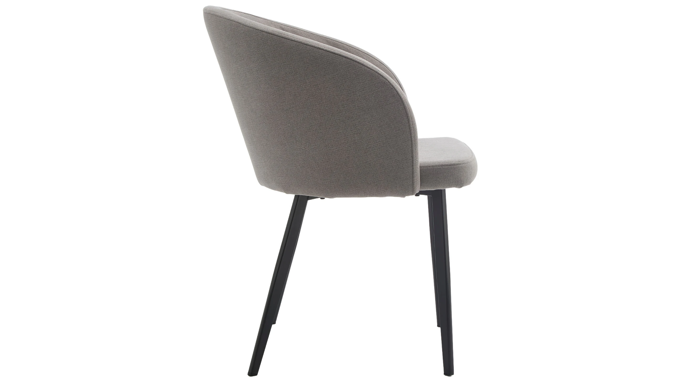 Sedia in tessuto con gambe metallo - amber