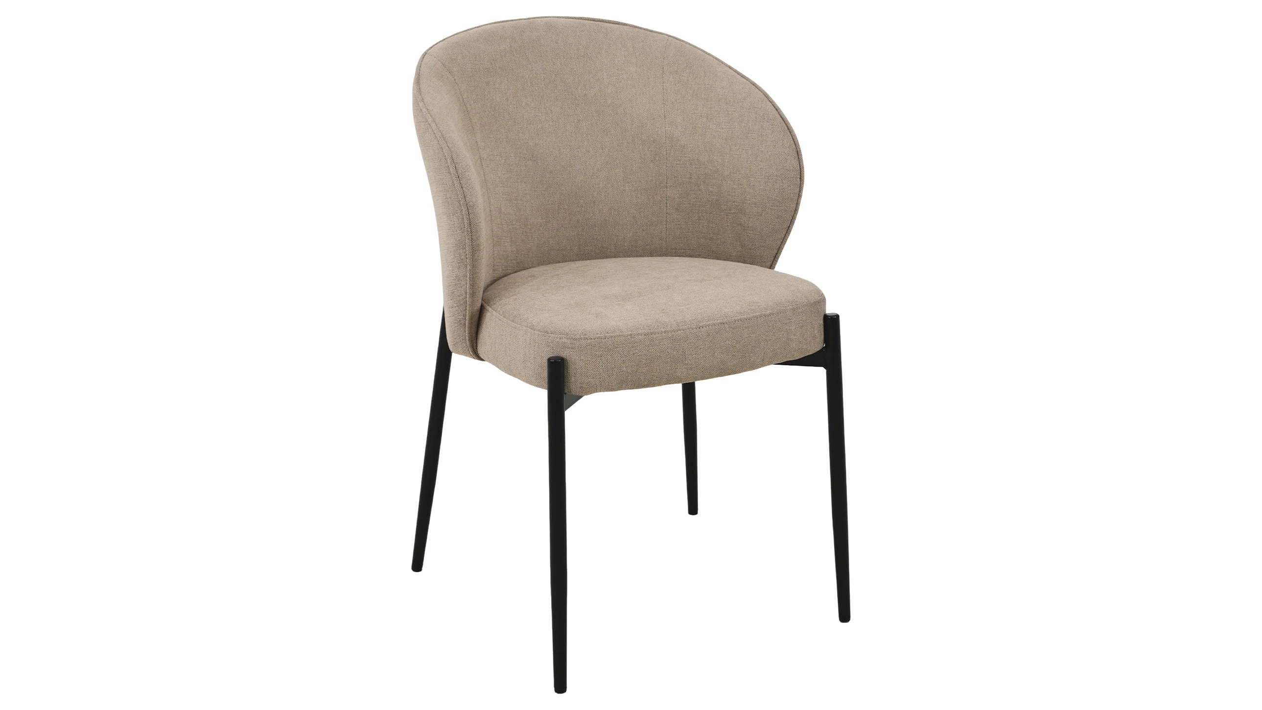 Sedia in tessuto con gambe metallo - onda