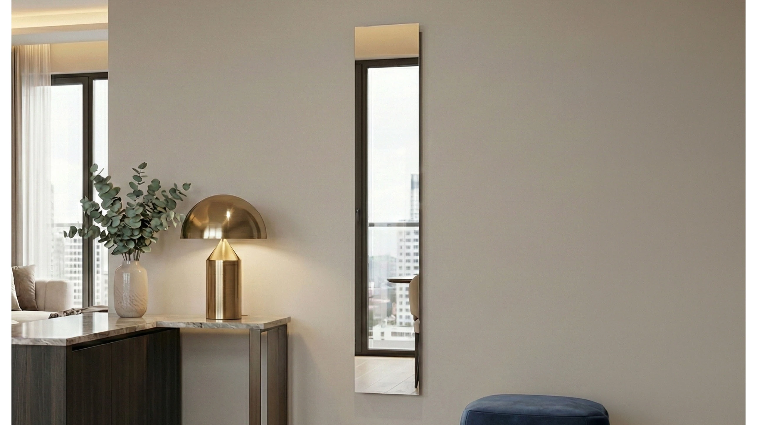 Specchio filo lucido 122x32 cm - neo