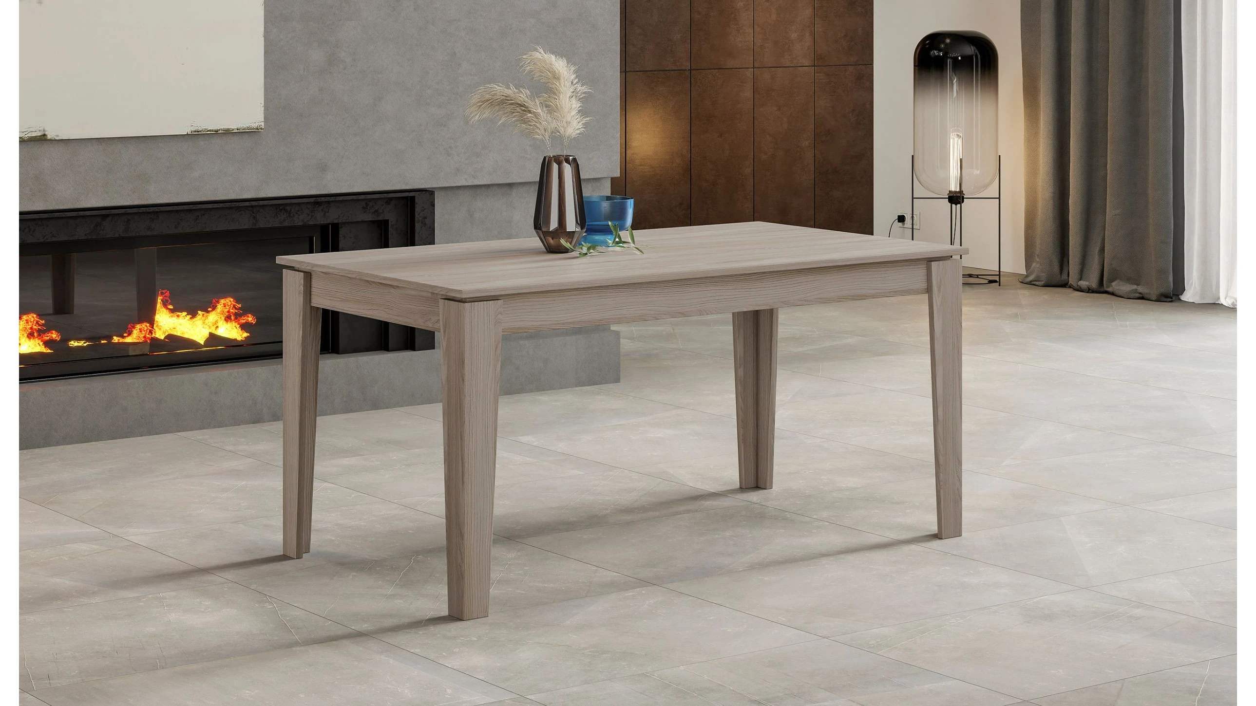 Tavolo L 130 cm x P 80 cm allungabile a 170 cm - harmony allure