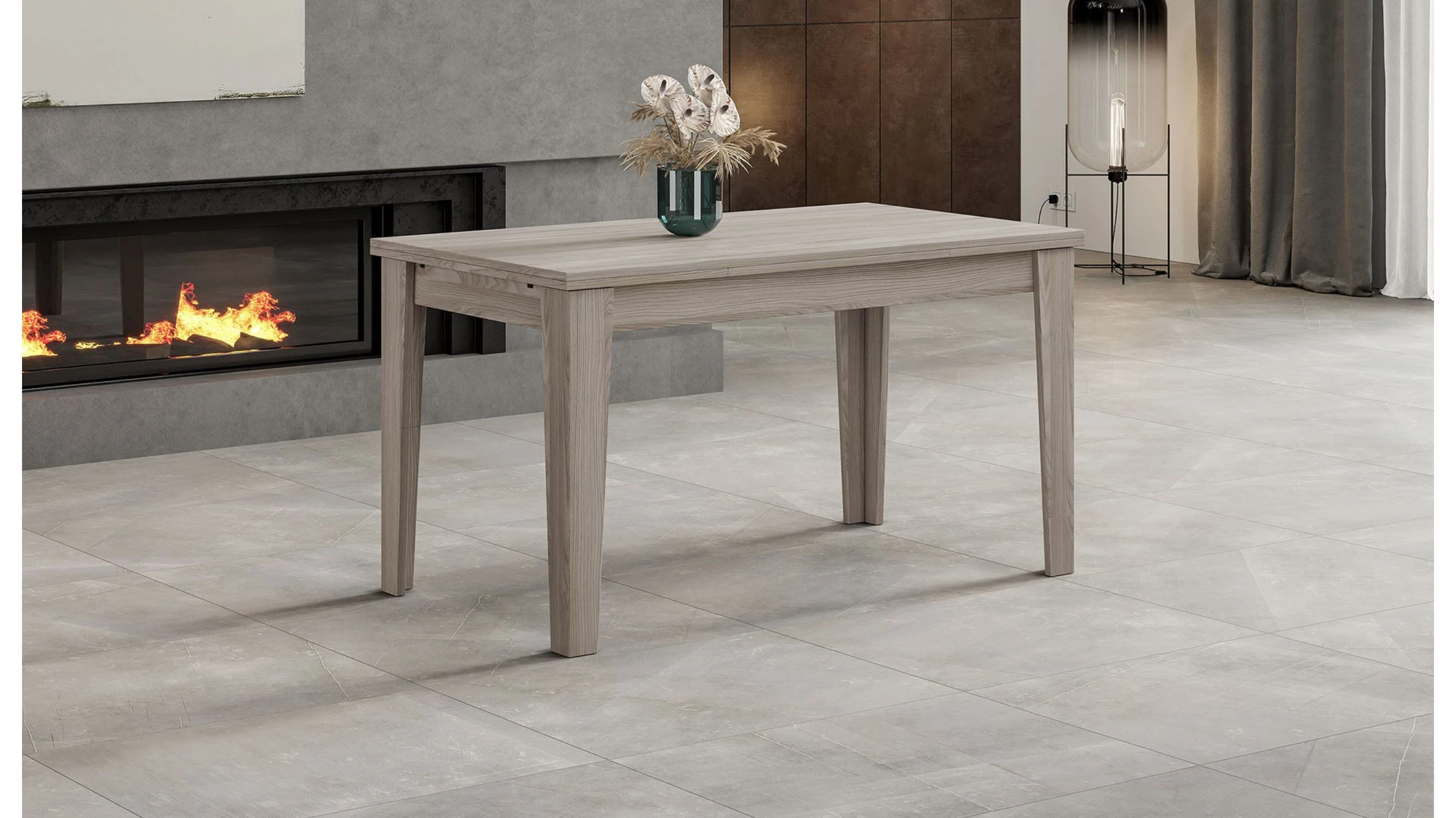 Tavolo L 140 cm x P 80 cm allungabile a 220 cm - harmony cross
