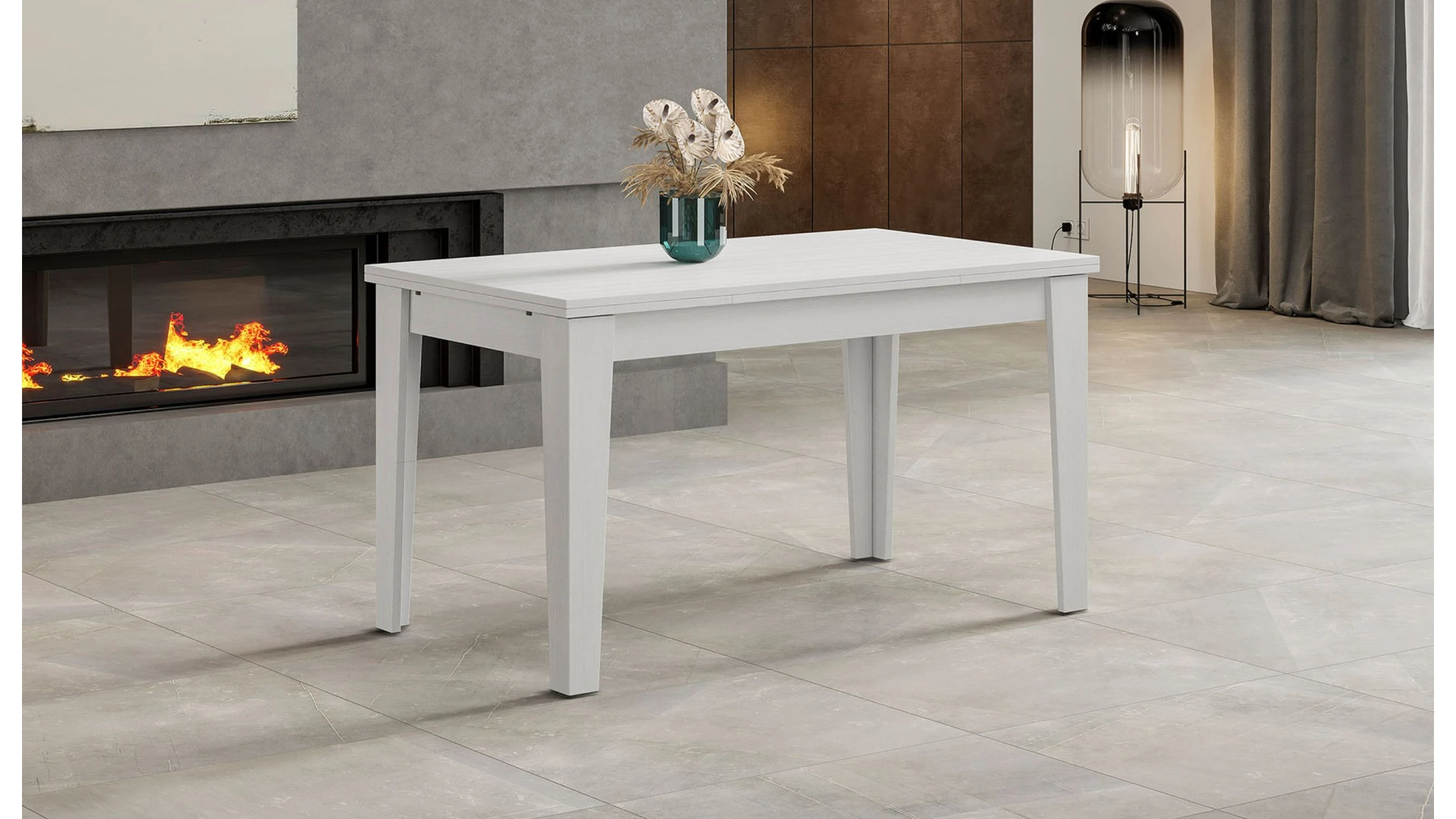 Tavolo L 140 cm x P 80 cm allungabile a 220 cm - harmony cross