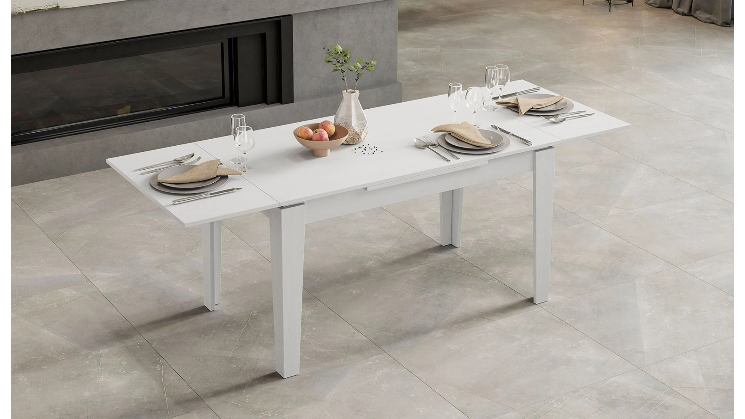 Tavolo L 140 cm x P 80 cm allungabile a 220 cm - harmony cross