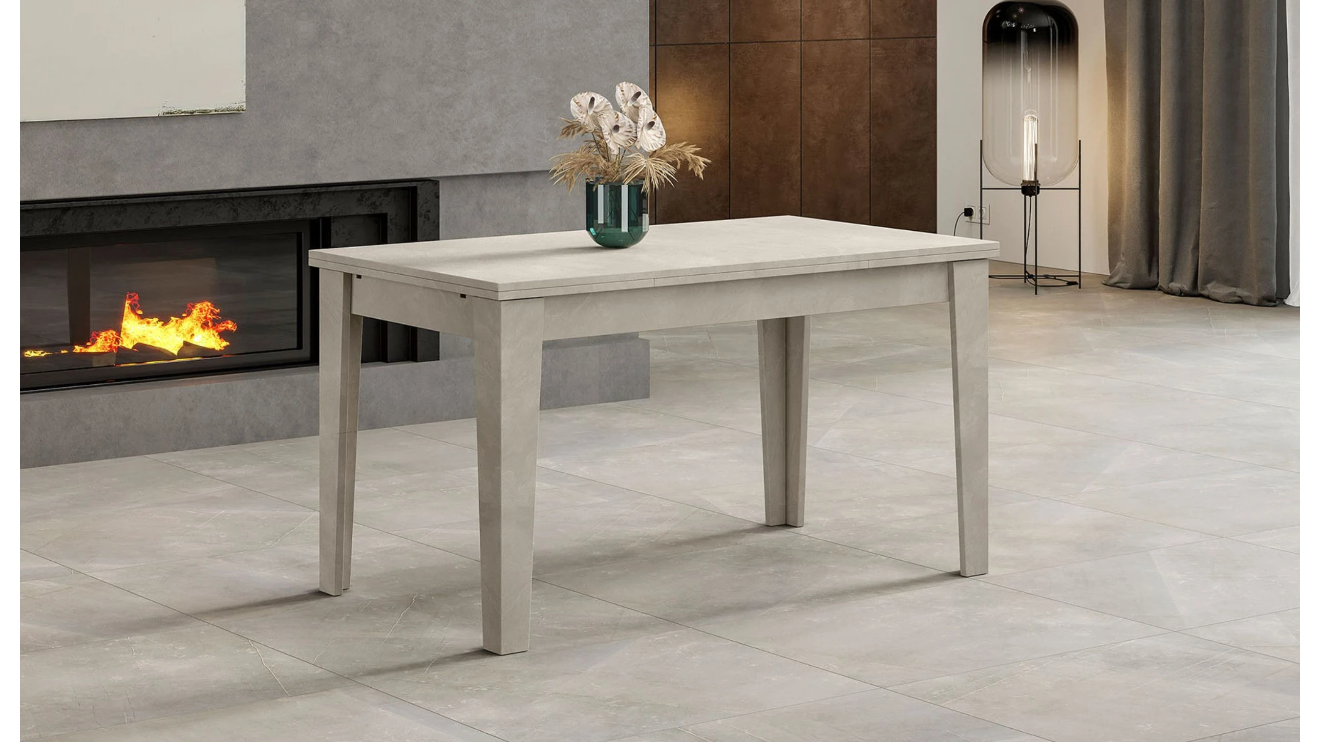 Tavolo L 140 cm x P 80 cm allungabile a 220 cm - harmony cross