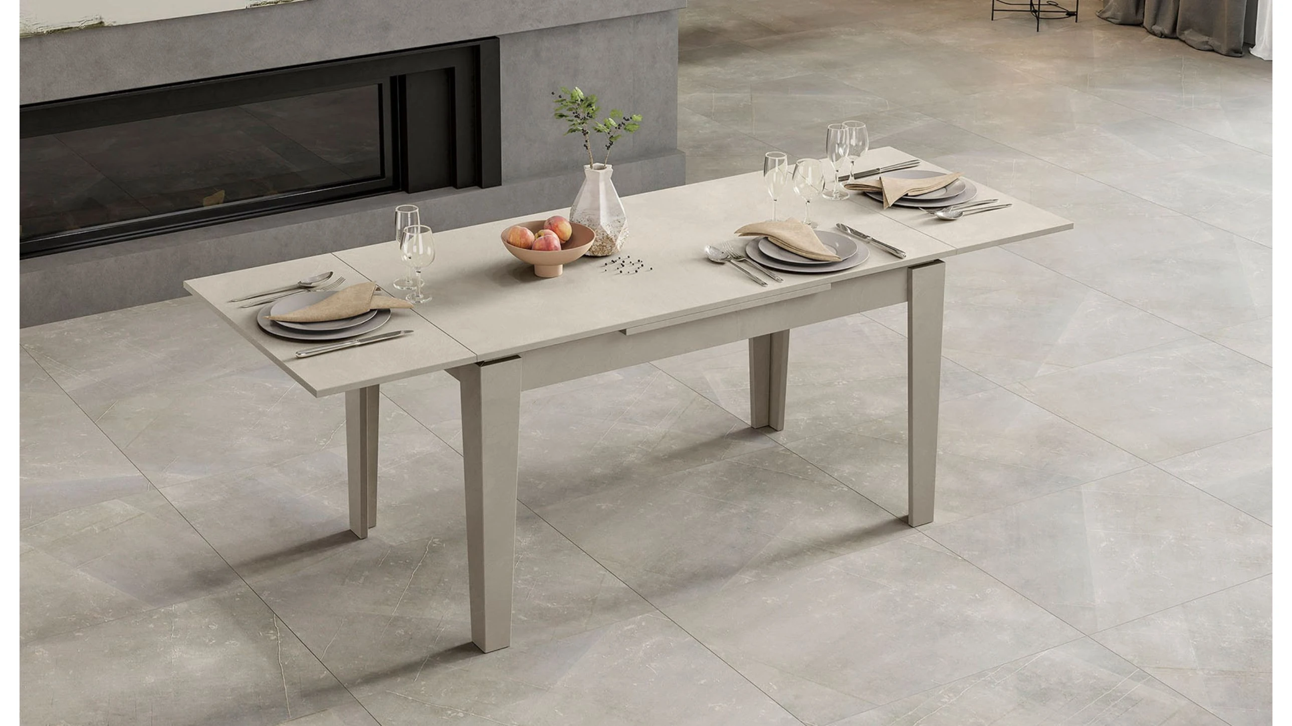 Tavolo L 140 cm x P 80 cm allungabile a 220 cm - harmony cross