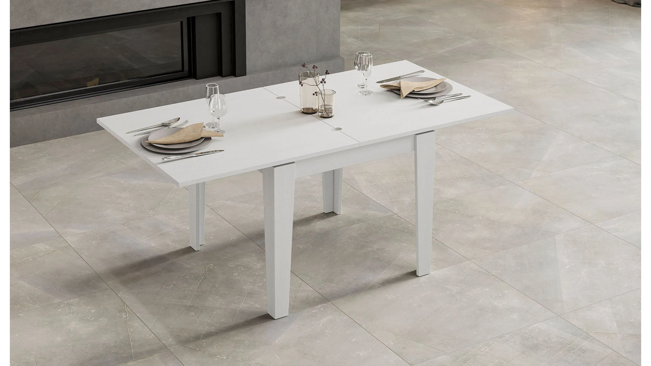 Tavolo L 90 cm x P 90 cm allungabile a 180 cm - eden small