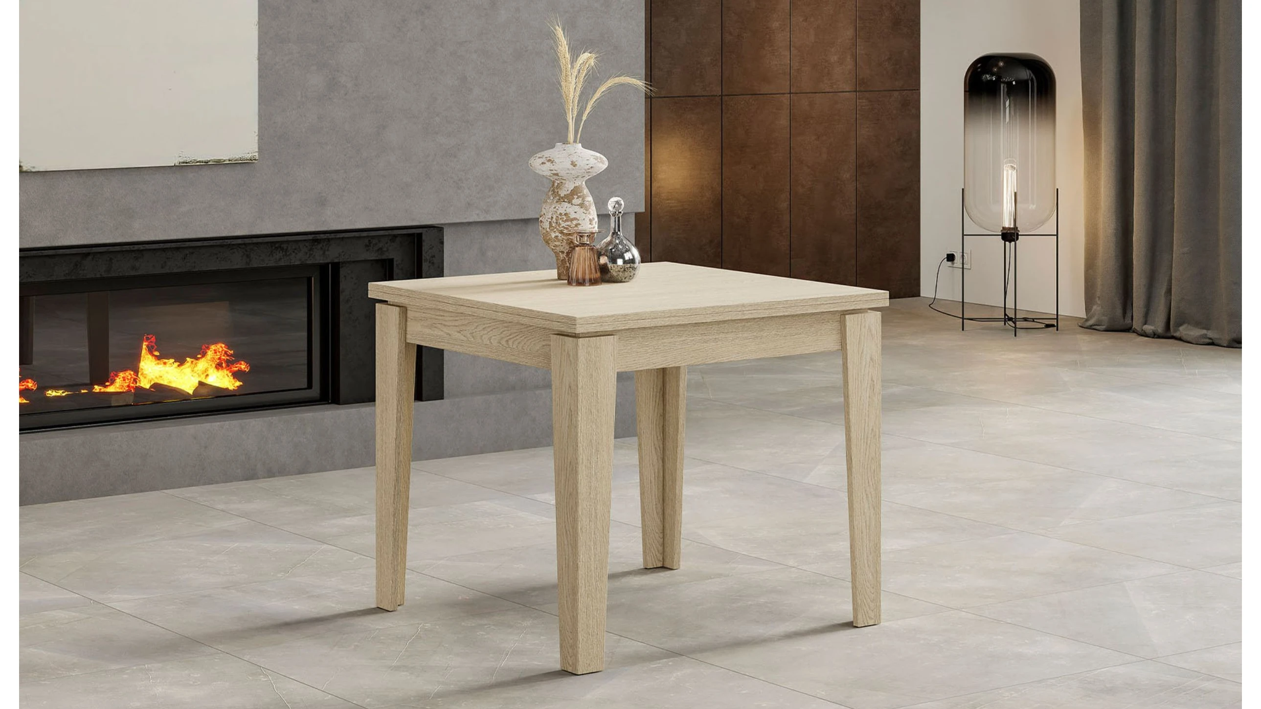 Tavolo L 90 cm x P 90 cm allungabile a 180 cm - eden small