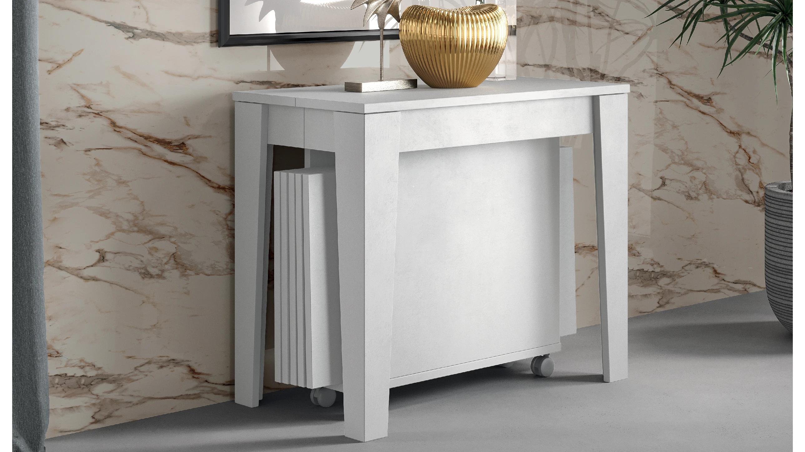 Tavolo L 100 cm x P 50 cm allungabile a 300 cm - space