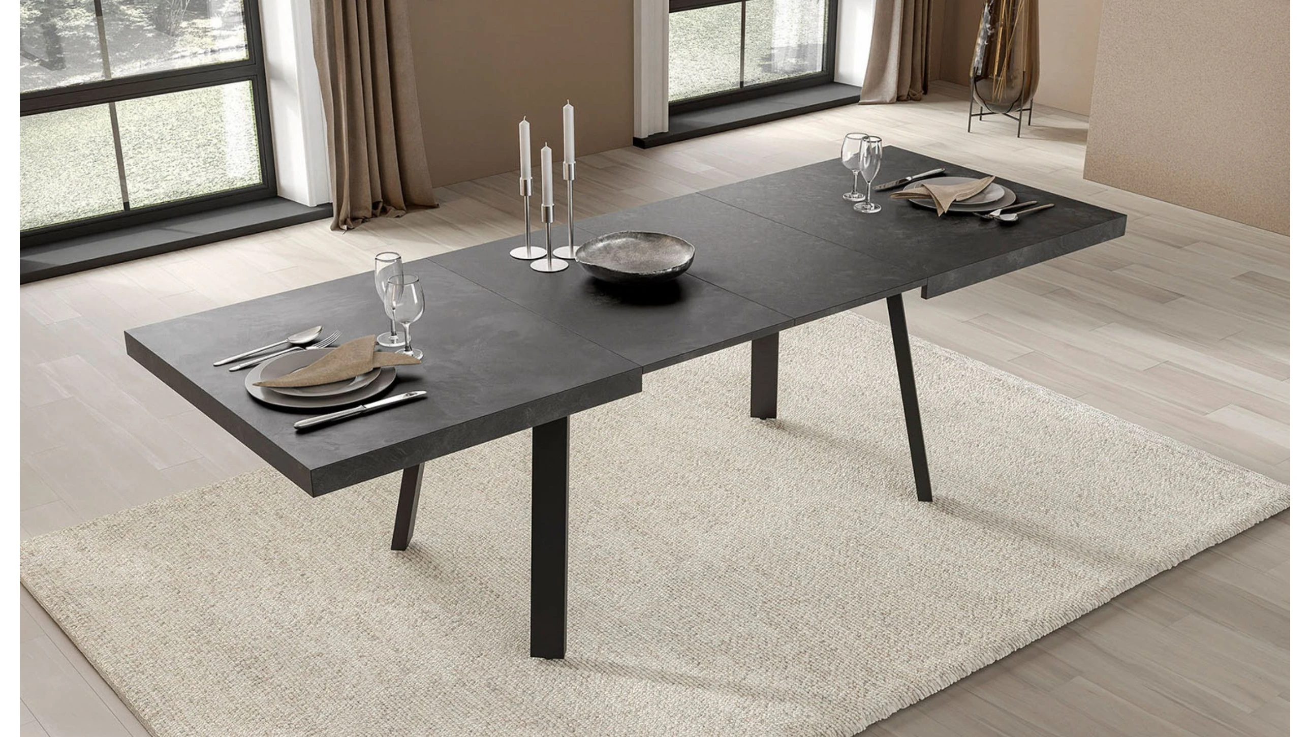 Tavolo L 160 cm x P 90 cm allungabile a 240 cm - identity essence