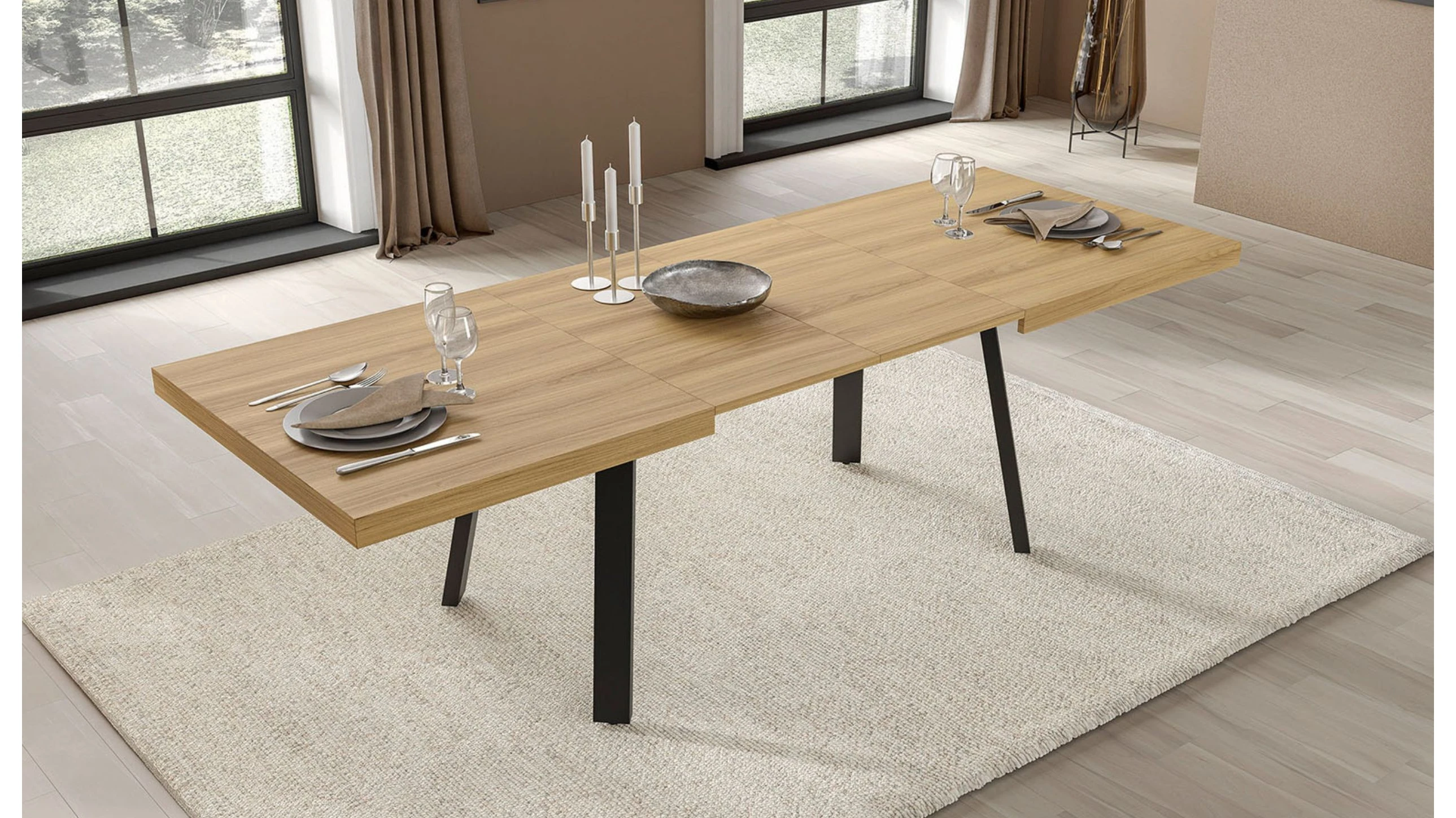 Tavolo L 160 cm x P 90 cm allungabile a 240 cm - identity essence