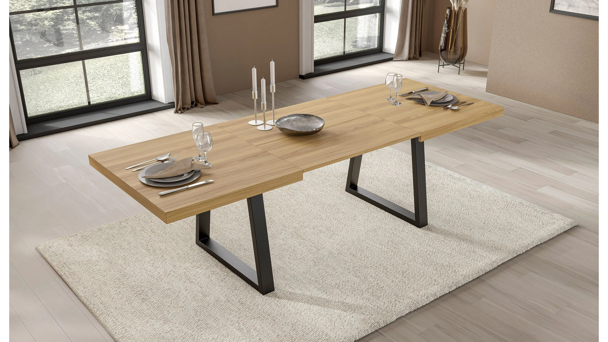 Tavolo L 160 cm x P 90 cm allungabile a 240 cm - identity core