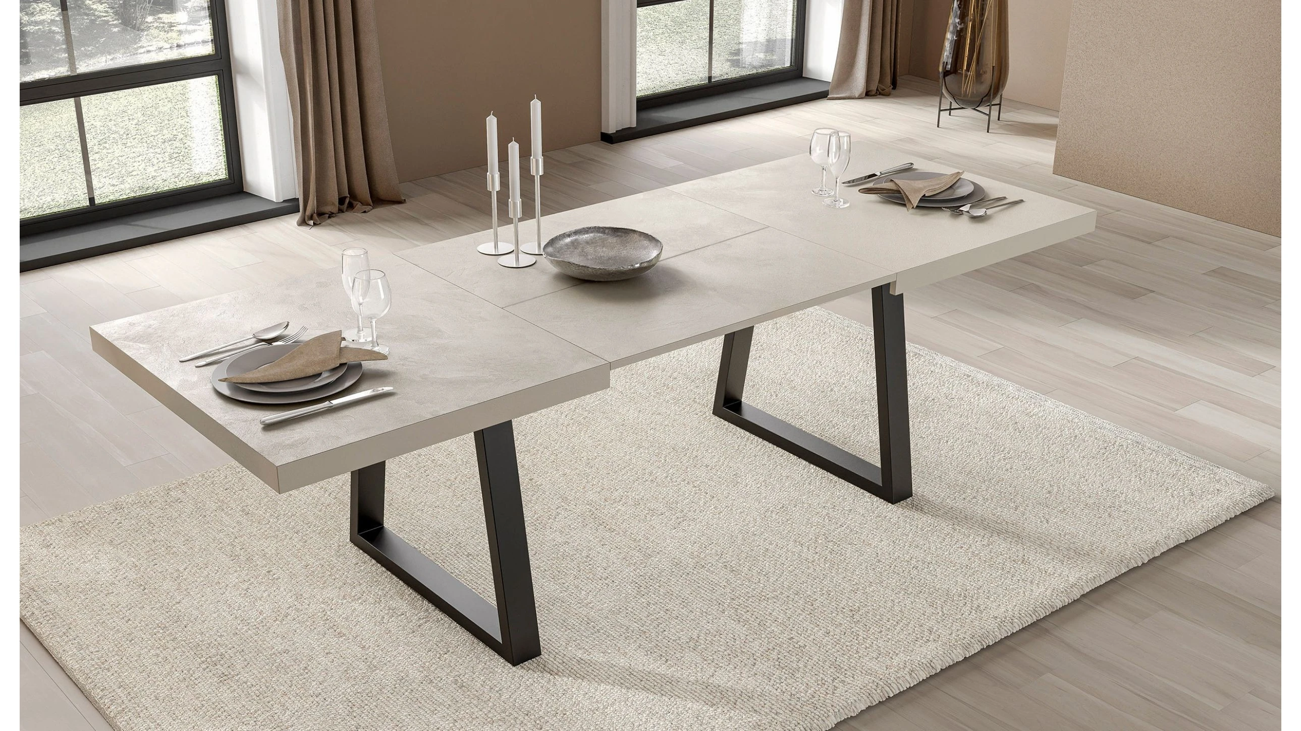 Tavolo L 160 cm x P 90 cm allungabile a 240 cm - identity core