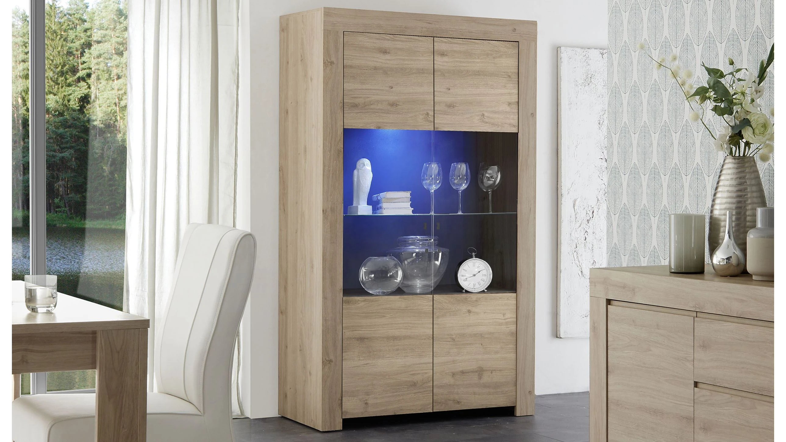 Vetrina 2 ante L 110 cm H 186 cm - newport 